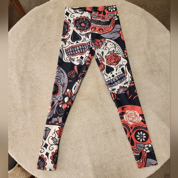 Gearbunch Leggings - comfortable & supportive yoga pants Day of the Dead💀 - Picture 9 of 12